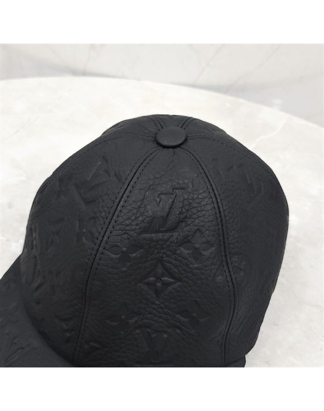 루이비통 [중고명품] 루이비통 블랙 모노그램 레더 쉐도우 볼캡 58 MP2605 4906 163158440 착용컷
