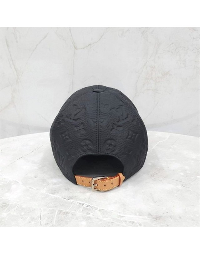 루이비통 [중고명품] 루이비통 블랙 모노그램 레더 쉐도우 볼캡 58 MP2605 4906 163158440 착용컷