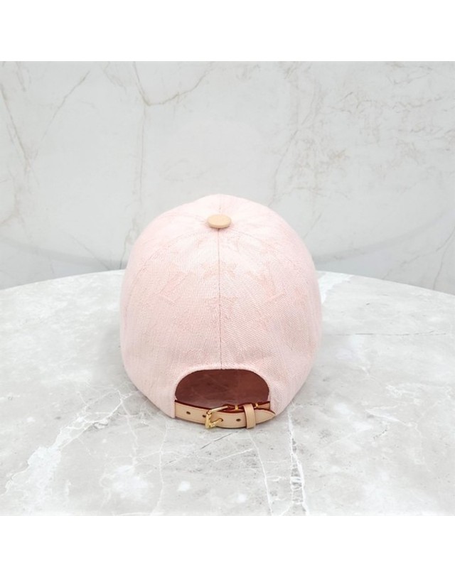 루이비통 [중고명품] 루이비통 핑크 모노그램 비마이데님 볼캡 M M77543 5092 163158439 착용컷