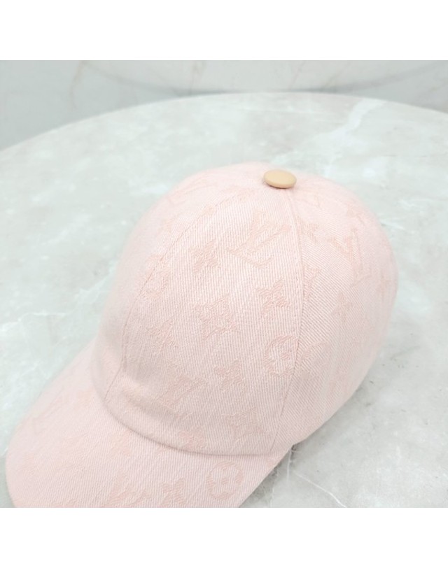루이비통 [중고명품] 루이비통 핑크 모노그램 비마이데님 볼캡 M M77543 5092 163158439 착용컷