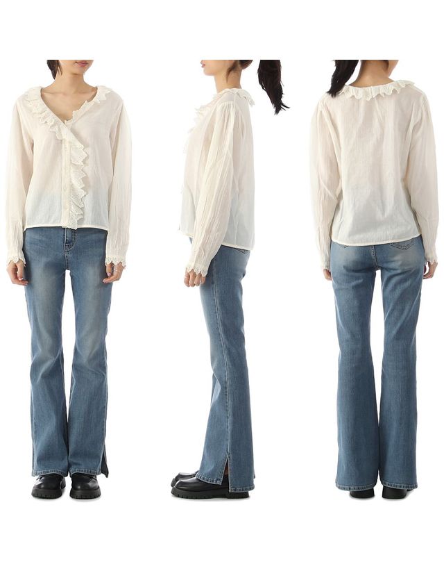 루이스미샤 [명품] 루이스미샤 블라우스 OFFWHITE 44142855 착용컷