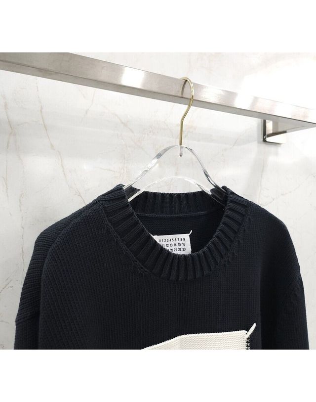 메종 마르지엘라 [중고명품] [중고명품] 메종마르지엘라 크루넥 니트 사이즈 M 152925275 착용컷