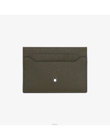 [중고명품] 몽블랑 남성 카드홀더 지갑 카키색 사피아노 160170489