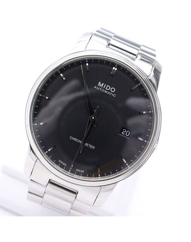 미도 [중고명품] [중고명품] 미도 BARONCELLI 바론첼리 블랙 다이얼 39MM 오토매틱 스틸 남성 시계 152888585 착용컷