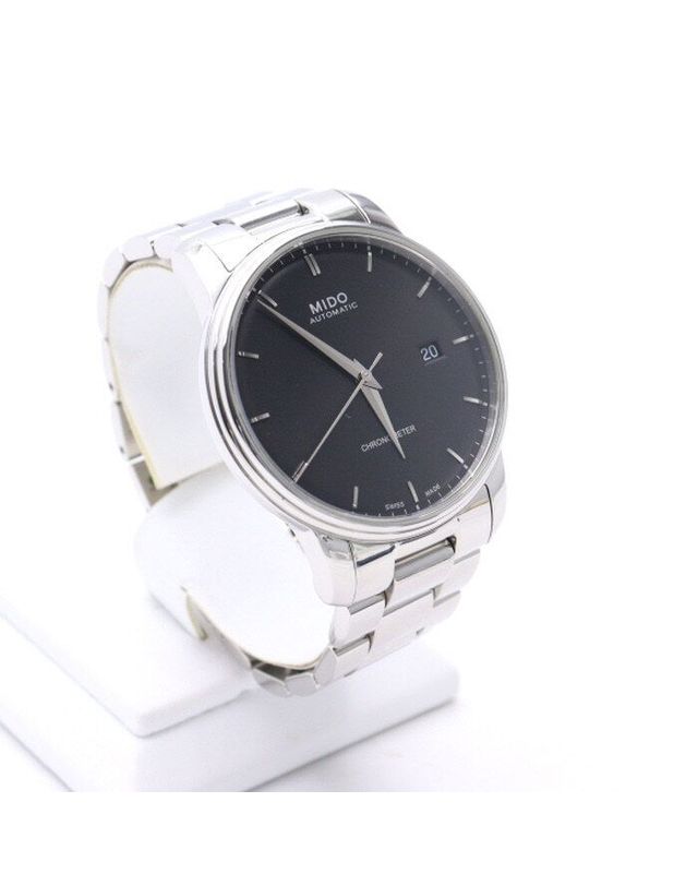 미도 [중고명품] [중고명품] 미도 BARONCELLI 바론첼리 블랙 다이얼 39MM 오토매틱 스틸 남성 시계 152888585 착용컷