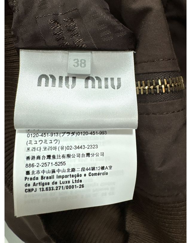 미우미우 [중고명품] [중고명품] 미우미우 파나마 봄버 블루종 자켓 사이즈 38 147404908 착용컷