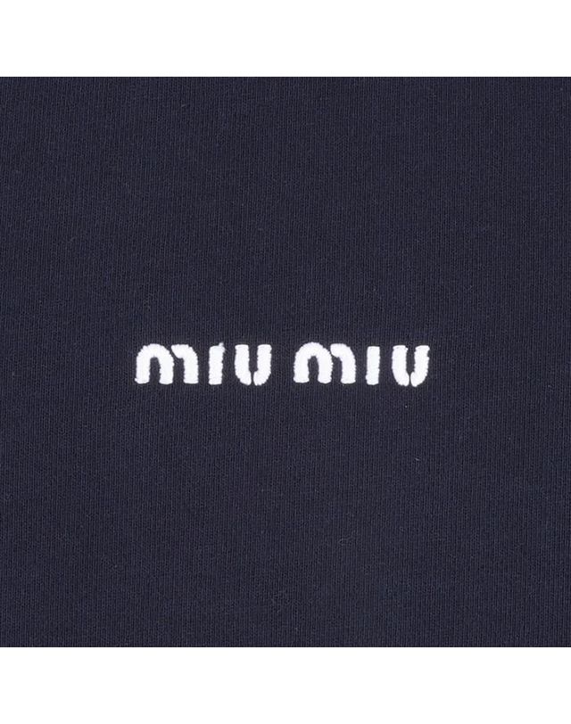 미우미우 [명품] 미우미우 여성 MJNA41 191L F0008 코튼 플리스 크롭 스웨트셔츠 160967381 착용컷