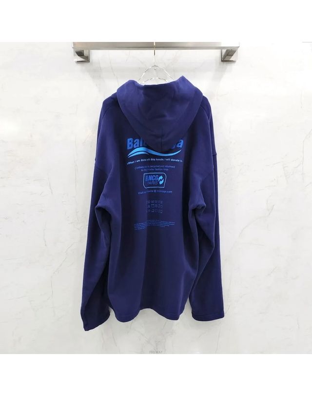 발렌시아가 [중고명품] [중고명품] 발렌시아가 런드리 로고 프린팅 후드티 158163506 착용컷