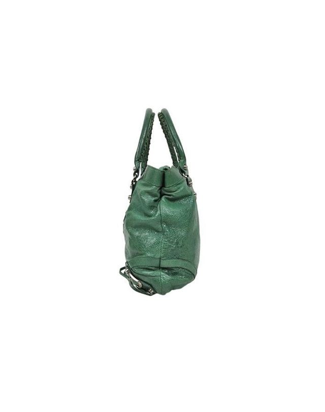 발렌시아가 [중고명품] [중고명품] 발렌시아가 그린 레더 모터백 사이즈 38cm 159124653 착용컷