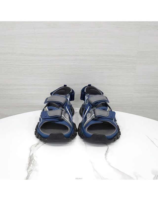 발렌시아가 [중고명품] [중고명품] 발렌시아가 트랙 벨크로 샌들 네이비 161743912 착용컷