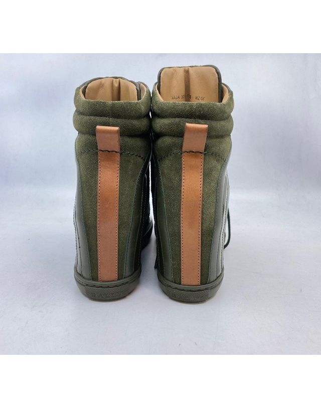 발리 [중고명품] [중고명품] 발리 여성 하이커트 스니커즈 카키색 사이즈 240mm 28174274 착용컷