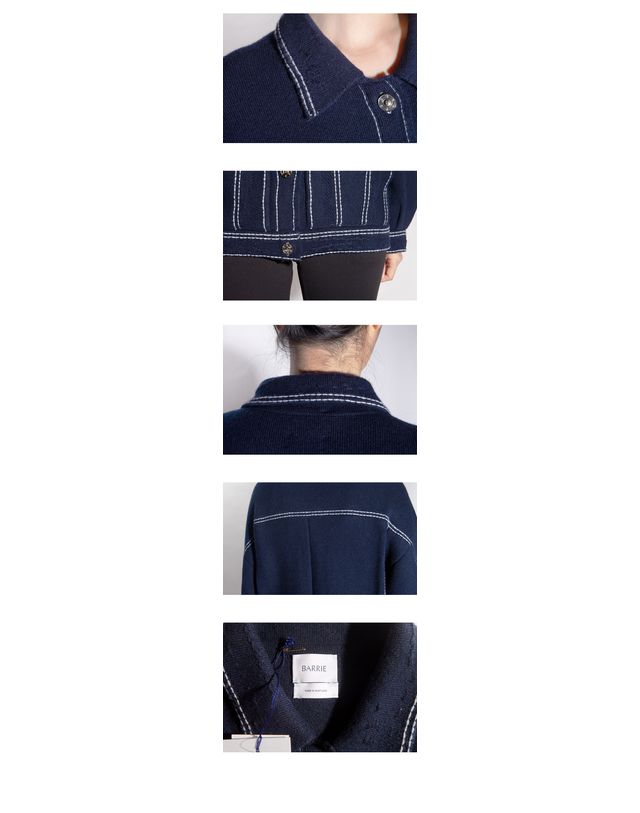 배리 [명품] 배리 오버사이즈 캐시미어 코튼 데님 자켓 139105060 착용컷