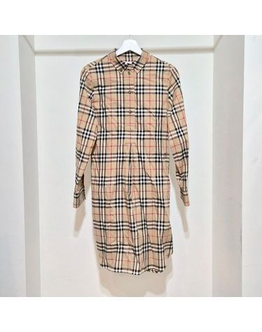 [중고명품] 버버리 빈티지 체크 셔츠 원피스 베이지 사이즈 38 159407639