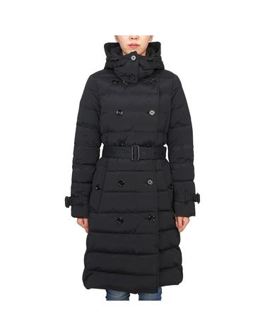 [명품] 버버리 여성 더블 퀼티드 벨티드 후드 롱패딩 8096357 120684668