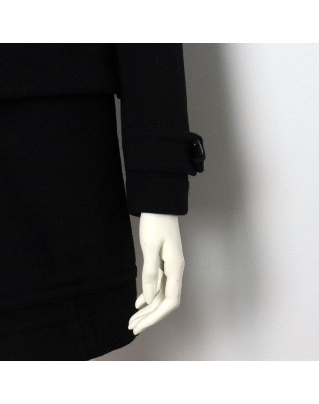 버버리 [중고명품] [중고명품] 버버리 브릿라인 블랙 울 토글 더블 코트 사이즈 78cm 153159254 착용컷