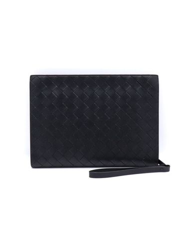 [중고명품] 보테가베네타 인트레치아토 도큐먼트 케이스 클러치백 가로 27.5cm 세로 20.5cm 폭 2cm 핸들 드롭 18cm 152893376