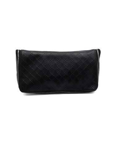 [중고명품] 보테가베네타 블랙 VCRE2 삼각 코스메틱 파우치백 가로 25.5CM / 세로 12CM / 폭 14CM 152799349
