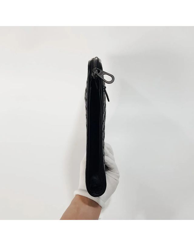 보테가 베네타 [중고명품] [중고명품] 보테가베네타 인트레치아토 블랙 클러치백 158442918 착용컷