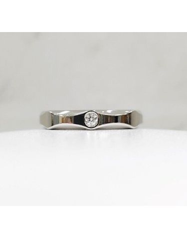 [중고명품] 불가리 다이아 1P 인피니토 웨딩밴드 링 18K 화이트골드 48호 146352481