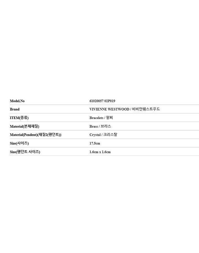 비비안웨스트우드 [명품] 비비안웨스트우드 여성 뉴 쁘띠 오브 구체 장식 실버 브레이슬릿 61020057 02P019 157225542 착용컷