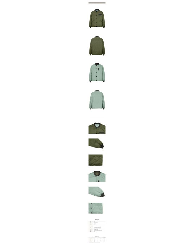 비즈빔 [명품] 비즈빔 그린 코프스 리버시블 울 구스 다운 자켓 0126105013008 GREEN 157293323 착용컷
