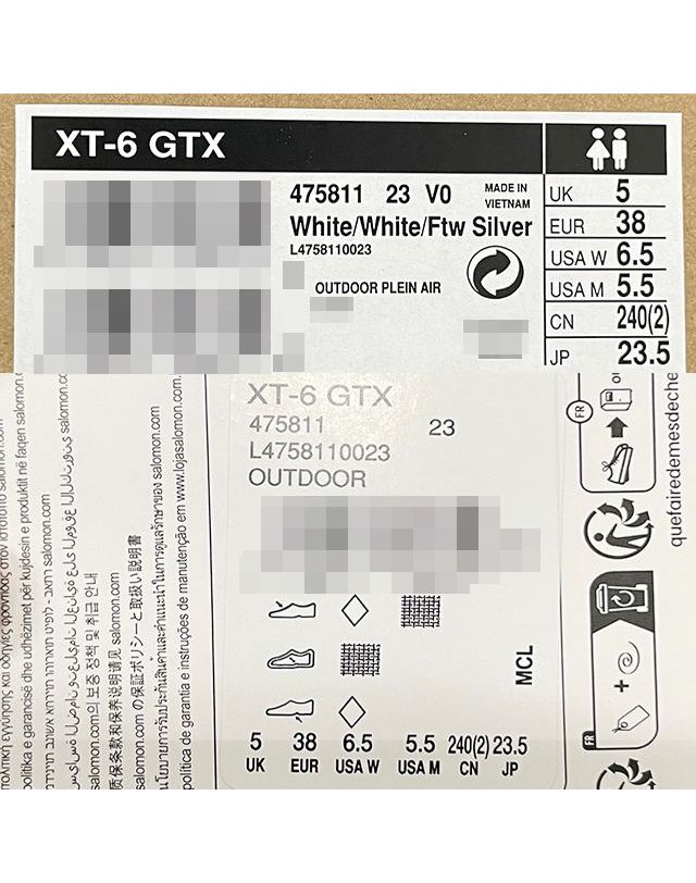 살로몬 [명품] 살로몬 남성 고어텍스 XT-6 GTX 스니커즈 화이트 실버 L47581100 139893559 착용컷