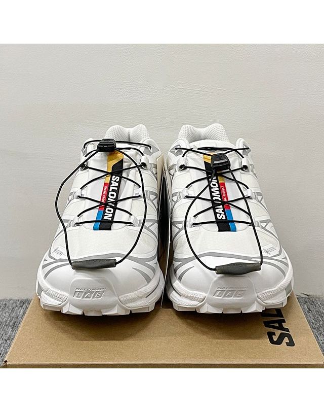 살로몬 [명품] 살로몬 남성 고어텍스 XT-6 GTX 스니커즈 화이트 실버 L47581100 139893559 착용컷