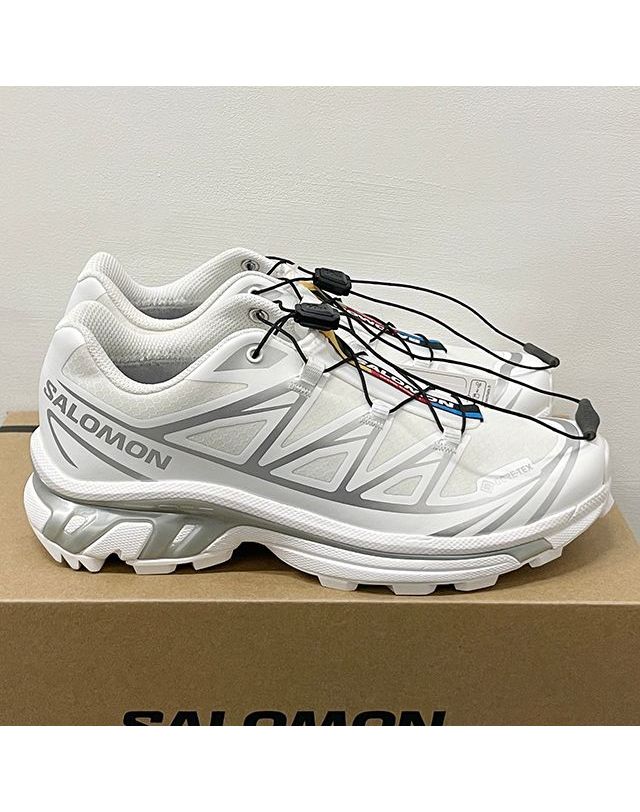 살로몬 [명품] 살로몬 남성 고어텍스 XT-6 GTX 스니커즈 화이트 실버 L47581100 139893559 착용컷