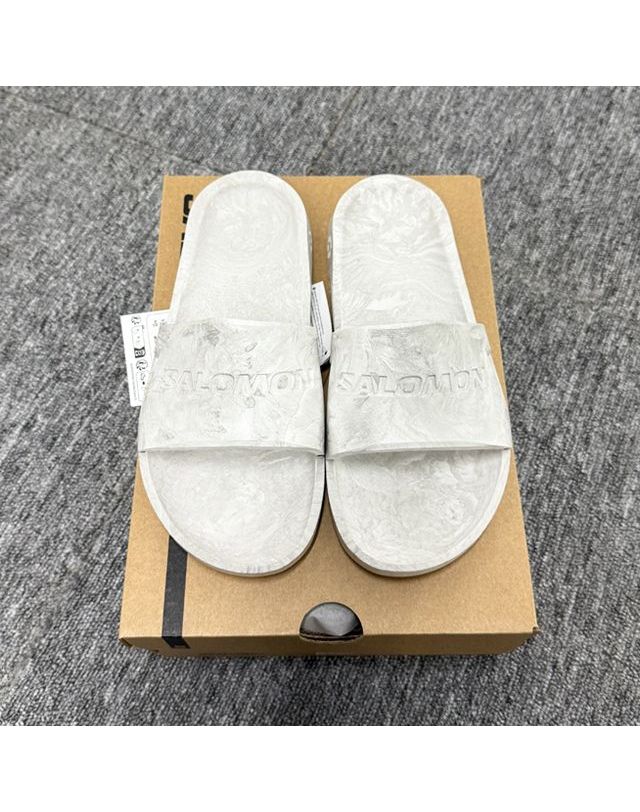 살로몬 [명품] 살로몬 더팩토리 썸머라이드 슬라이드 샌들 라이트 그레이 L47740400 139893501 착용컷