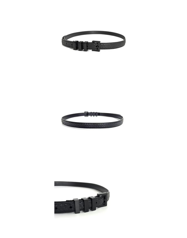 생 로랑 [중고명품] [중고명품] 생로랑 중고 블랙 레더 벨트 사이즈 95 156504185 착용컷