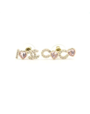 [중고명품] 샤넬 아이러브 코코 하트 크리스탈 이어링 사이즈 가로 2CM 세로 0.8CM 152896386