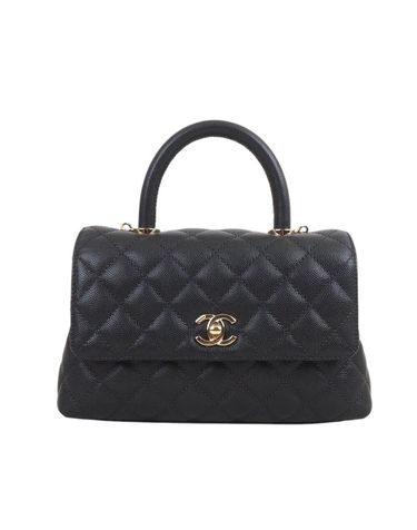 [중고명품] 샤넬 캐비어 코코핸들 2WAY 백 블랙 사이즈 23*14*9CM 156976665