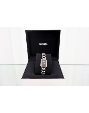 [중고명품] 샤넬 중고 프리미에르 구르메트 쿼츠 체인 워치 시계 실버 H3250 162910510