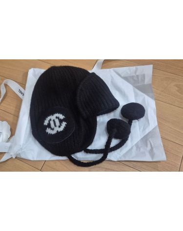 [명품] 샤넬 블랙 방울비니모자 162956191