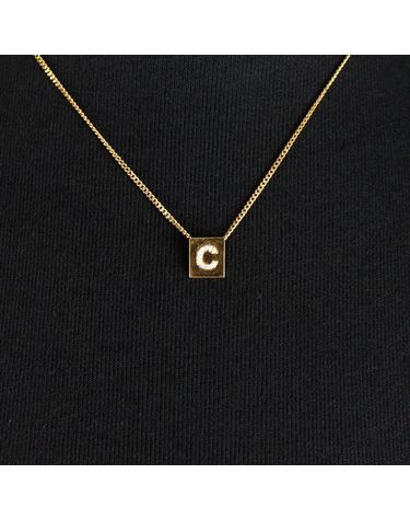 [중고명품] 셀린느 크리스탈 알파벳 C 목걸이 152896189