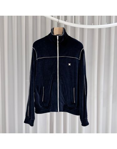 [중고명품] 셀린느 트리오페 벨루어 트랙 벨벳 집업 자켓 네이비 사이즈 M 157937738