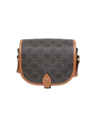 [중고명품] 셀린느 트리오페 캔버스 미듐 폴코백 탄 191502BZJ 04LU 157116137