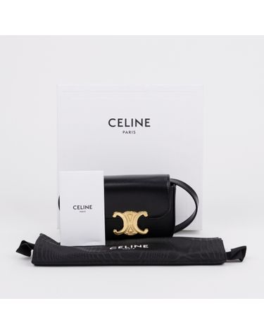 [중고명품] 셀린느 미니 클로드 샤이니 카프스킨 블랙 10I513DPV 38NO 157797539