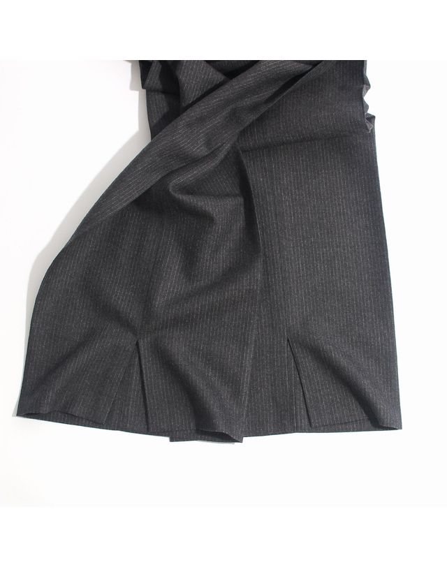 셀린느 [명품] 셀린느 스트라이프 울 플란넬 팬츠 그레이 RP05J772W 08CR 148524549 착용컷