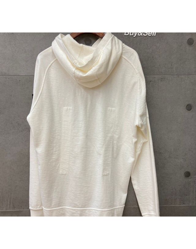 스톤아일랜드 [중고명품] [중고명품] 스톤아일랜드 와펜패치 후드 티셔츠 화이트 사이즈 100 148409643 착용컷