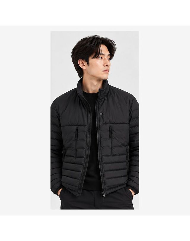 스톤아일랜드 [명품] 스톤아일랜드 스톤 아일랜드 경량패딩 4100106 심리스 터널 나일론 다운-TC 스탠드 칼라 다운 자켓 162572864 착용컷