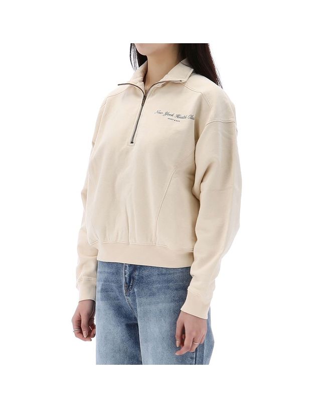 스포티앤리치 [명품] 스포티앤리치 NY 헬스 클럽 하프 지퍼 맨투맨 125704678 착용컷