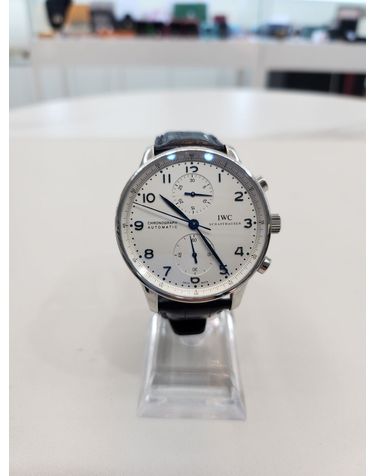 [중고명품] 아이더블유씨 41MM 스틸 포르투기저 크로노그래프 오토메틱 시계 150363209