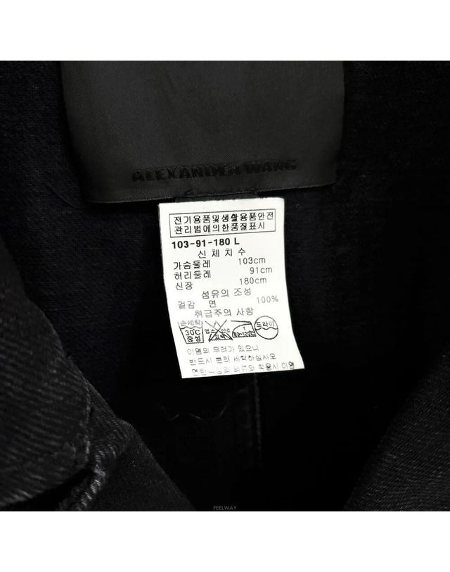 알렉산더 왕 [중고명품] [중고명품] 알렉산더왕 싱글 캐주얼 데님 코트 사이즈 L 158164024 착용컷