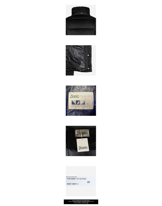 에르노 [명품] 에르노 여성 새틴 케이프 다운 패딩 자켓 블랙 PI001936D 12170Z 9300 160775685 착용컷