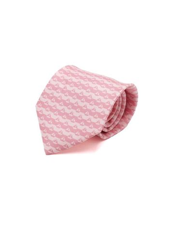 [중고명품] 에르메스 핑크 돛단배 패턴 100% 실크 넥타이 가로 9CM 세로 146CM 152318539