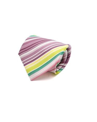 [중고명품] 에르메스 사선 멀티컬러 패턴 100% 실크 넥타이 가로 9cm 세로 150cm 152318625