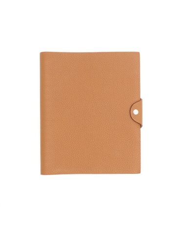 [중고명품] 에르메스 골드 컬러 토고 노트 커버 가로 19CM / 세로 23CM 152900642