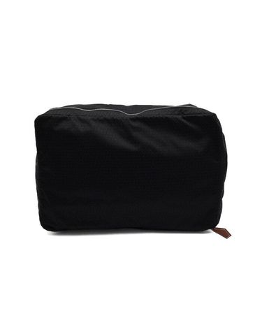 [중고명품] 에르메스 블랙 실크 트래블 큐브MM 파우치백 가로 40cm 152316206