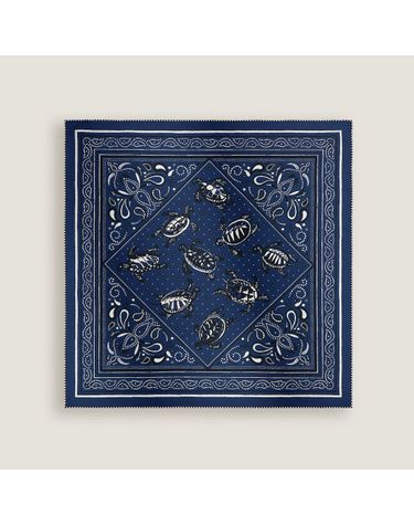 [명품] 에르메스 LES TORTUES 반나나 스카프 마린 블랙 화이트 158537088